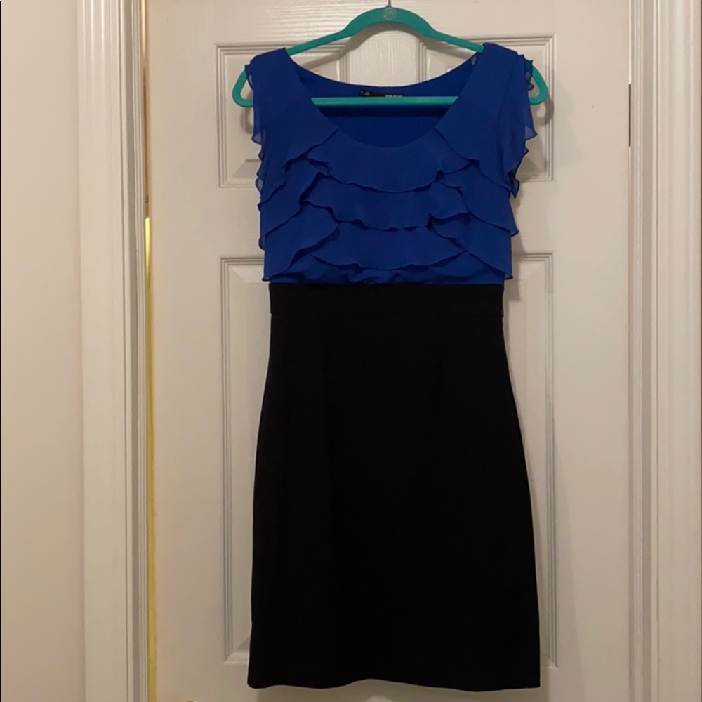 Blue fitted dress
